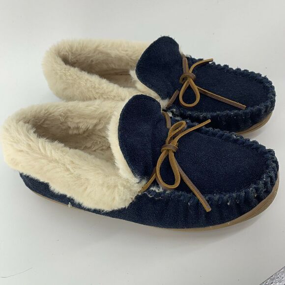 Minnetonka Allie Jr Trapper Moccasin Slippers Sz 6 - Picture 2 of 10